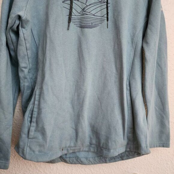 Columbia Mountain Graphic Printed Hoodie in Light Blue Women's Size Medium - Picture 3 of 7